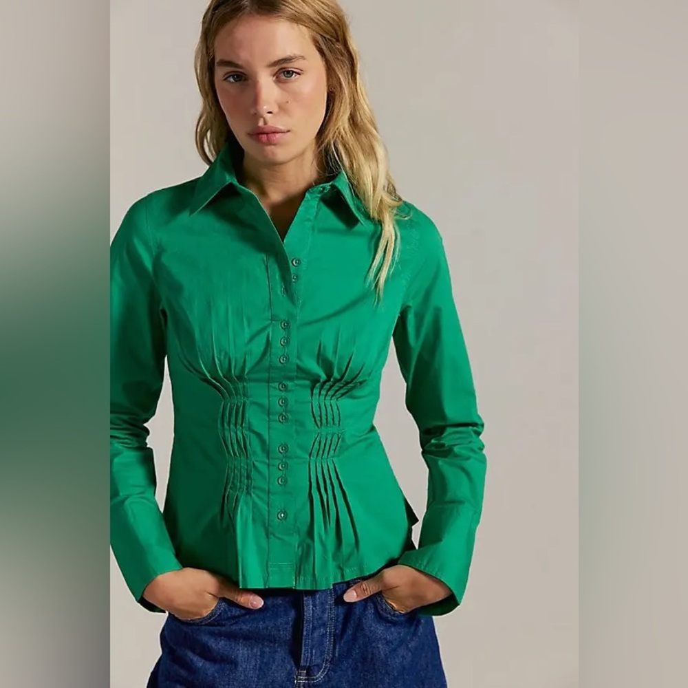 We The Free Little Pintuck  Fairway button-down shirt